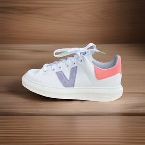 The Victoria Women Size 37/6 Milan Fashion Sneakers White Coral Made In Spain